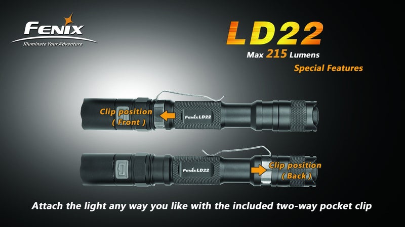 Fenix LD22 Flashlight, Black - Image 4